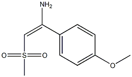 1-(4-methoxyphenyl)-2-(methylsulfonyl)eth-1-en-1-amine 结构式