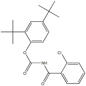 2,4-di(tert-butyl)phenyl N-(2-chlorobenzoyl)carbamate 结构式