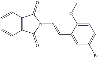 2-[(5-bromo-2-methoxybenzylidene)amino]isoindoline-1,3-dione 结构式
