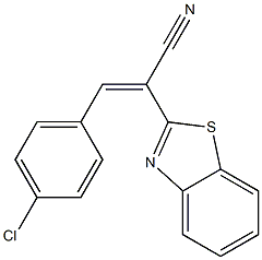 2-(1,3-benzothiazol-2-yl)-3-(4-chlorophenyl)acrylonitrile 结构式