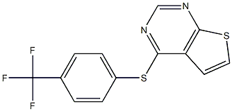 4-{[4-(trifluoromethyl)phenyl]thio}thieno[2,3-d]pyrimidine 结构式