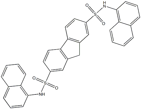 N2,N7-di(1-naphthyl)-9H-2,7-fluorenedisulfonamide 结构式