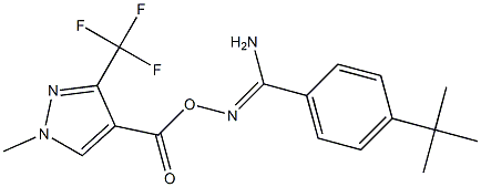 O1-{[1-methyl-3-(trifluoromethyl)-1H-pyrazol-4-yl]carbonyl}-4-(tert-butyl)benzene-1-carbohydroximamide 结构式