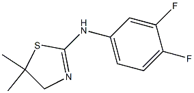 N2-(3,4-difluorophenyl)-5,5-dimethyl-4,5-dihydro-1,3-thiazol-2-amine 结构式