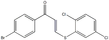 1-(4-bromophenyl)-3-[(2,5-dichlorophenyl)thio]prop-2-en-1-one 结构式