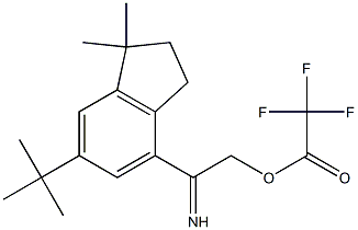 6-(tert-butyl)-1,1-dimethyl-4-{[(2,2,2-trifluoroacetyl)oxy]ethanimidoyl}indane 结构式