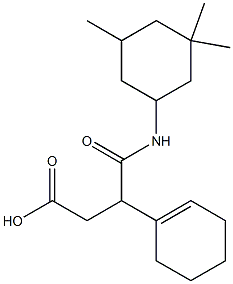 3-cyclohex-1-enyl-4-oxo-4-[(3,3,5-trimethylcyclohexyl)amino]butanoic acid 结构式