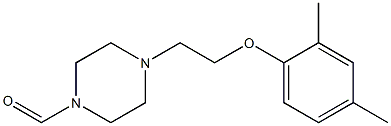 4-[2-(2,4-dimethylphenoxy)ethyl]tetrahydro-1(2H)-pyrazinecarbaldehyde 结构式