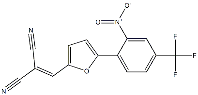 2-({5-[2-nitro-4-(trifluoromethyl)phenyl]-2-furyl}methylidene)malononitrile 结构式