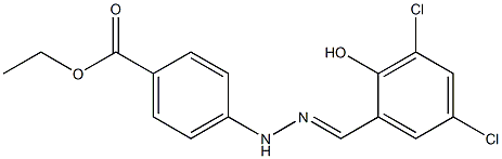 ethyl 4-[2-(3,5-dichloro-2-hydroxybenzylidene)hydrazino]benzoate 结构式