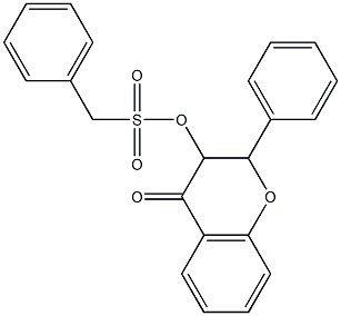 4-oxo-2-phenyl-3,4-dihydro-2H-chromen-3-yl phenylmethanesulfonate 结构式