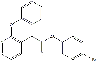 4-bromophenyl 9H-xanthene-9-carboxylate 结构式