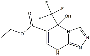 ethyl 5-hydroxy-5-(trifluoromethyl)-5,8-dihydro[1,2,4]triazolo[4,3-a]pyrimidine-6-carboxylate 结构式