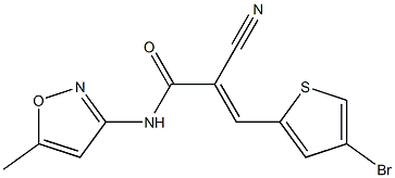 N1-(5-methylisoxazol-3-yl)-3-(4-bromo-2-thienyl)-2-cyanoacrylamide 结构式