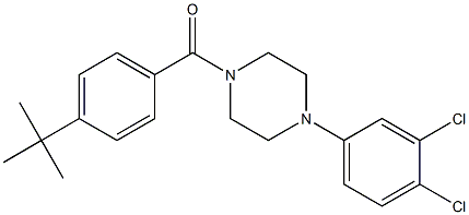 [4-(tert-butyl)phenyl][4-(3,4-dichlorophenyl)piperazino]methanone 结构式