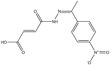 4-{2-[1-(4-nitrophenyl)ethylidene]hydrazino}-4-oxobut-2-enoic acid 结构式