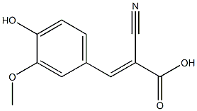 (E)-2-cyano-3-(4-hydroxy-3-methoxyphenyl)-2-propenoic acid 结构式