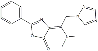 4-[(E)-1-(dimethylamino)-2-(1H-1,2,4-triazol-1-yl)ethylidene]-2-phenyl-1,3-oxazol-5(4H)-one 结构式