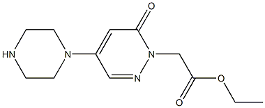 ethyl 2-[6-oxo-4-piperazino-1(6H)-pyridazinyl]acetate 结构式