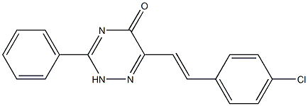 6-(4-chlorostyryl)-3-phenyl-2,5-dihydro-1,2,4-triazin-5-one 结构式