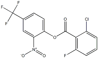 2-nitro-4-(trifluoromethyl)phenyl 2-chloro-6-fluorobenzoate 结构式