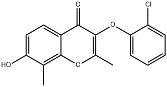 3-(2-chlorophenoxy)-7-hydroxy-2,8-dimethyl-4H-chromen-4-one 结构式