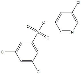 5-chloro-3-pyridyl 3,5-dichlorobenzene-1-sulfonate 结构式