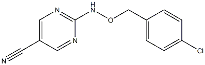 2-{[(4-chlorobenzyl)oxy]amino}-5-pyrimidinecarbonitrile 结构式