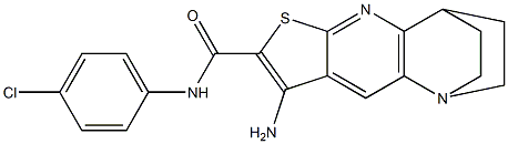 5-amino-N-(4-chlorophenyl)-7-thia-1,9-diazatetracyclo[9.2.2.0~2,10~.0~4,8~]pentadeca-2(10),3,5,8-tetraene-6-carboxamide 结构式