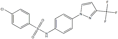 N1-{4-[3-(trifluoromethyl)-1H-pyrazol-1-yl]phenyl}-4-chlorobenzene-1-sulfonamide 结构式