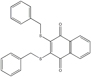 2,3-di(benzylthio)-1,4-dihydronaphthalene-1,4-dione 结构式