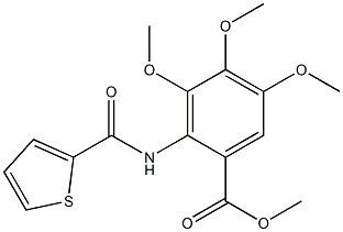 methyl 3,4,5-trimethoxy-2-[(2-thienylcarbonyl)amino]benzoate 结构式