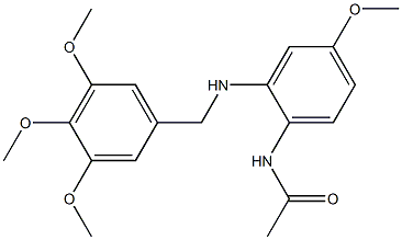 N1-{4-methoxy-2-[(3,4,5-trimethoxybenzyl)amino]phenyl}acetamide 结构式