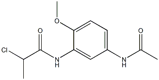 N-[5-(acetylamino)-2-methoxyphenyl]-2-chloropropanamide 结构式