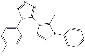 1-(4-iodophenyl)-5-(5-methyl-1-phenyl-1H-pyrazol-4-yl)-1H-1,2,3,4-tetraazole 结构式