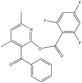 3-benzoyl-4,6-dimethyl-2-pyridinyl 2,4,6-trifluorobenzenecarboxylate 结构式