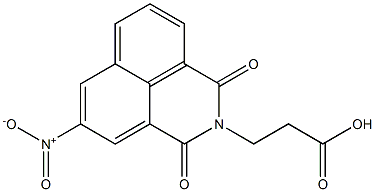 3-(5-nitro-1,3-dioxo-2,3-dihydro-1H-benzo[de]isoquinolin-2-yl)propanoic acid 结构式