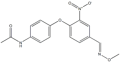 N-(4-{4-[(methoxyimino)methyl]-2-nitrophenoxy}phenyl)acetamide 结构式