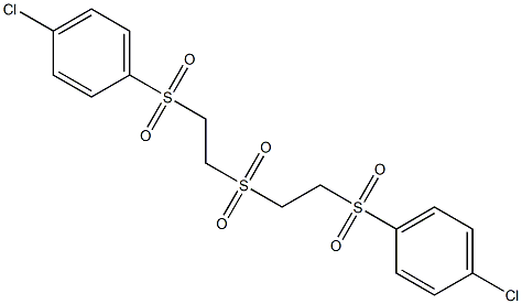 1-chloro-4-{[2-({2-[(4-chlorophenyl)sulfonyl]ethyl}sulfonyl)ethyl]sulfonyl}benzene 结构式