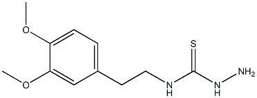 N-[2-(3,4-dimethoxyphenyl)ethyl]hydrazinecarbothioamide 结构式