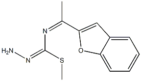 methyl N-(1-benzo[b]furan-2-ylethylidene)aminomethanehydrazonothioate 结构式