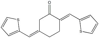 2,5-di(2-thienylmethylidene)cyclohexan-1-one 结构式