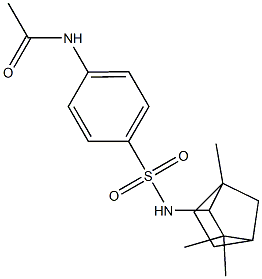 N1-(4-{[(1,3,3-trimethylbicyclo[2.2.1]hept-2-yl)amino]sulfonyl}phenyl)acetamide 结构式