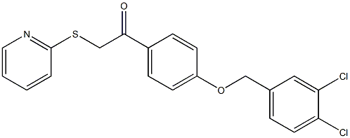 1-{4-[(3,4-dichlorobenzyl)oxy]phenyl}-2-(2-pyridylthio)ethan-1-one 结构式
