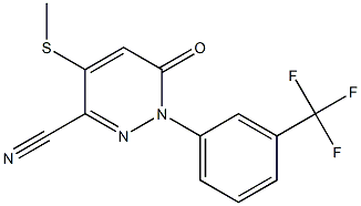 4-(methylsulfanyl)-6-oxo-1-[3-(trifluoromethyl)phenyl]-1,6-dihydro-3-pyridazinecarbonitrile 结构式