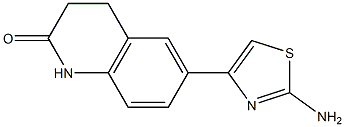 6-(2-amino-1,3-thiazol-4-yl)-1,2,3,4-tetrahydroquinolin-2-one 结构式