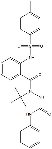 2-(tert-butyl)-2-(2-{[(4-methylphenyl)sulfonyl]amino}benzoyl)-N-phenyl-1-hydrazinecarboxamide 结构式