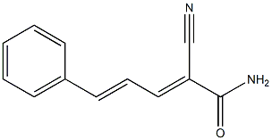 2-cyano-5-phenylpenta-2,4-dienamide 结构式