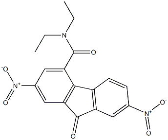 N4,N4-diethyl-2,7-dinitro-9-oxo-9H-fluorene-4-carboxamide 结构式