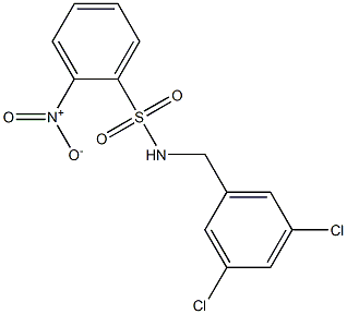 N-(3,5-dichlorobenzyl)-2-nitrobenzenesulfonamide 结构式